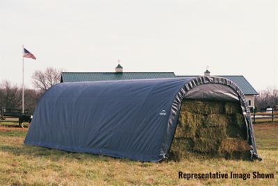 Image showing  12 ft. x 28 ft. x 8 ft. ShelterCoat Round Style Shelter, Gray