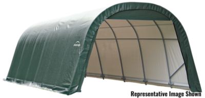 ShelterLogic 12 ft. x 28 ft. x 8 ft. ShelterCoat Round Style Shelter, Green