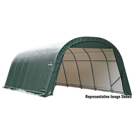 ShelterLogic 12 ft. x 28 ft. x 8 ft. ShelterCoat Round Style Shelter, Green