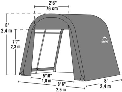 Image showing  8 ft. x 8 ft. x 8 ft. ShelterCoat Round Style Shelter, Green