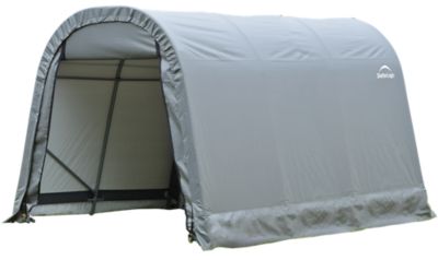 ShelterLogic 8 ft. x 12 ft. x 8 ft. ShelterCoat Round Style Shelter, Gray