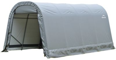 ShelterLogic 8 ft. x 16 ft. x 8 ft. Round Style Shelter, Gray
