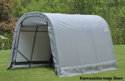 Image showing  8 ft. x 16 ft. x 8 ft. Round Style Shelter, Gray