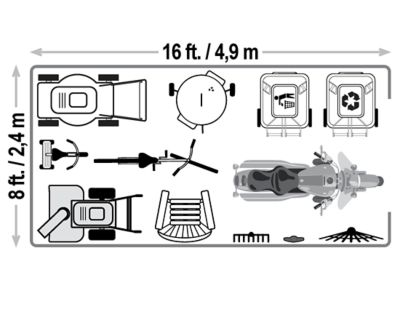 Image showing  8 ft. x 16 ft. x 8 ft. Round Style Shelter, Gray