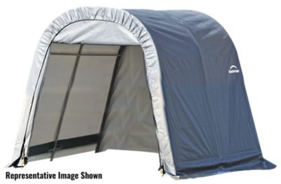 ShelterLogic 10 ft. x 8 ft. x 8 ft. Round Style Shelter, Gray