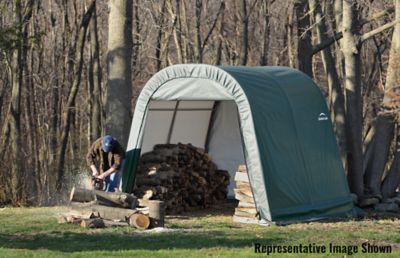Image showing  10 ft. x 12 ft. x 8 ft. Round Style Shelter, Green
