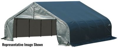 Image showing  Peak Style Shelter, Green, 22 ft. x 24 ft. x 10 ft.