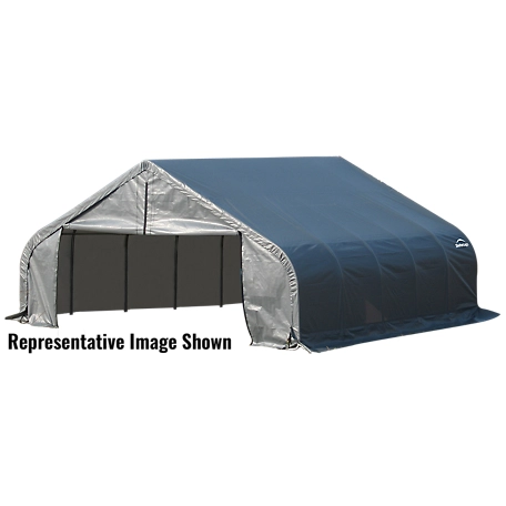 ShelterLogic 18 ft. x 24 ft. x 9 ft. Peak Style Shelter, Gray