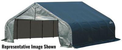 ShelterLogic 18 ft. x 24 ft. x 9 ft. Peak Style Shelter, Green