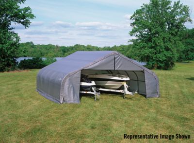 Image showing  22 ft. x 28 ft. x 13 ft. Peak Style Shelter, Gray