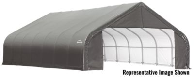 ShelterLogic 22 ft. x 28 ft. x 12 ft. Peak Style Shelter, Green