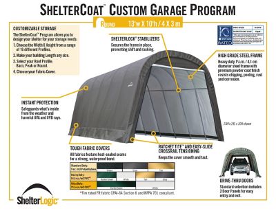 Image showing  13 ft. x 28 ft. x 10 ft. Round Garage, Grey