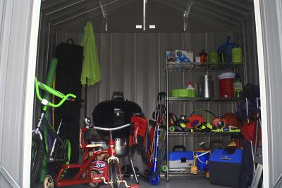 Image showing 9 th ShelterLogic 13 ft. x 28 ft. x 10 ft. Round Garage, Green