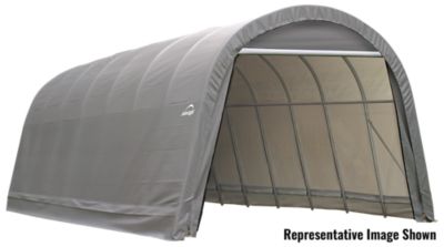 ShelterLogic 15 ft. x 28 ft. x 12 ft. Round Garage, Grey