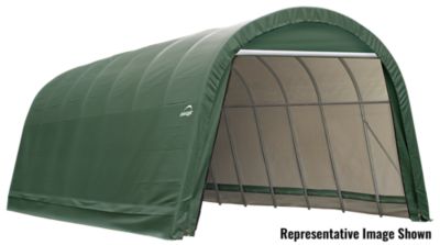 ShelterLogic ShelterCoat 15 x 28 ft. Wind and Snow Rated Round Garage, Green