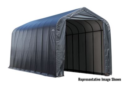 ShelterLogic Peak Shelter, Gray, 15 x 40 x 16ft.