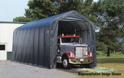 Image showing  Peak Shelter, Gray, 15 x 40 x 16ft.