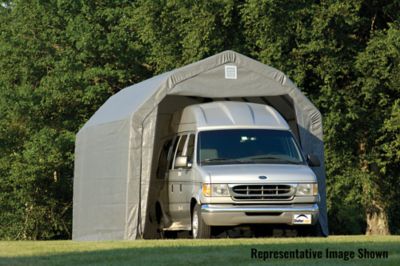 Image showing  12 ft. x 20 ft. x 9 ft. ShelterCoat Custom Barn Shelter, Gray