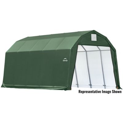 Image showing  12 ft. x 20 ft. x 9 ft. ShelterCoat Custom Barn Shelter, Green