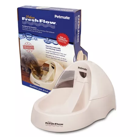 Petmate Deluxe Fresh Flow Polypropylene Cat Bowl 13.5 Cup Pet Waterers & Fountains