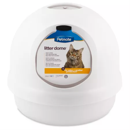 Petmate Dome Cat Litter Box White Covered Litter Boxes