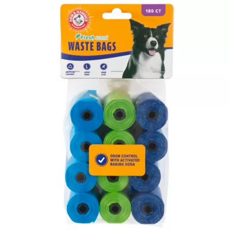 Arm & Hammer Disposable Dog Poop Bags 180 Bags Tri-Color Poop Bags