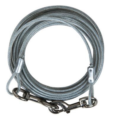 Aspen Pet Large Dog Tie Out Cable, 15 ft., Up to 45lb. Capacity
