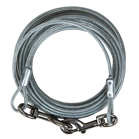 Aspen Pet Large Dog Tie Out Cable, 15 ft., Up to 45lb. Capacity