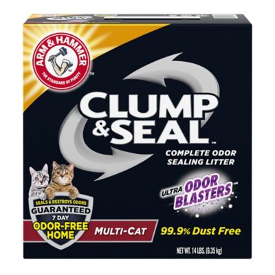 Arm & Hammer Clump & Seal Multi-Cat Complete Odor Sealing Clumping Cat Litter, 14 lb.