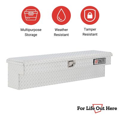 Image showing 10 th Tractor Supply 3.5 cu. ft. Aluminum Standard-Profile Lo-Side Truck Tool Box, 49 in. x 12 in. x 12 in.