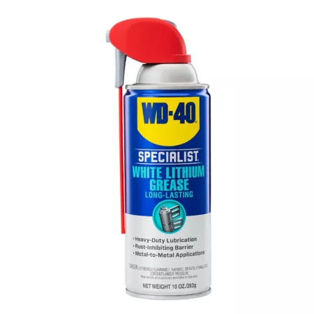 WD-40 10 oz Specialty white lithium grease with smart straw for metal-to-metal applications heavy-duty formula Automotive Lubricants