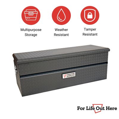 Image showing  46.5 in. x 20 in. Aluminum Truck Tool Box Chest, Black