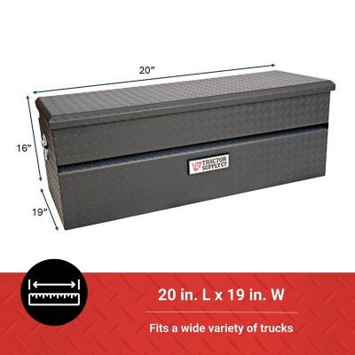 Image showing  46.5 in. x 20 in. Aluminum Truck Tool Box Chest, Black