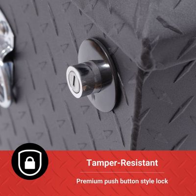 Image showing 8 th Tractor Supply 46.5 x 20in. Aluminum Truck Tool Box Chest, Black