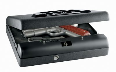 Image showing 7 th GunVault 1 Gun 0.2 cu. ft. Electronic Lock MicroVault 500 Car Safe