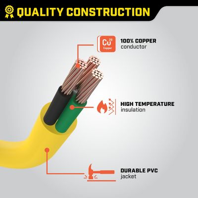 Image showing  3 ft. 125/250V 30A Generator Y-Adapter, L14-30P to two 5-20R