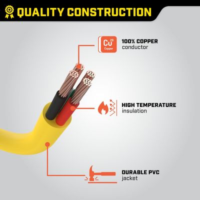Image showing  25-Foot 30-Amp 125/250-Volt Fan-Style Generator Extension Cord (L14-30P to four 5-20R)