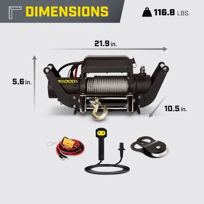 Image showing  12V Electric Truck/SUV Winch Kit, 10,000 lb.