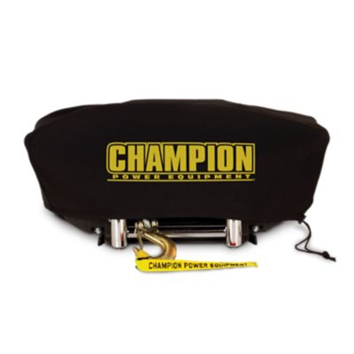 Champion Power Equipment Weather-Resistant Neoprene Storage Cover for Winches 8000-12,000 lb. with Speed Mount Hitch Adapter