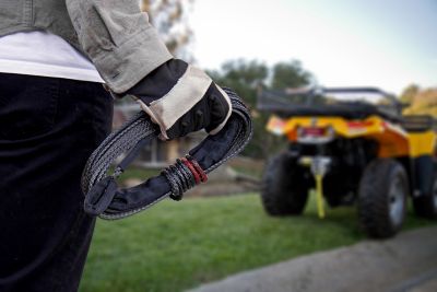 Image showing  3/16 in. x 46 ft. Dyneema Synthetic Winch Rope for 2,000-3,500 lb. Capacity ATV/UTV Winches, Gray