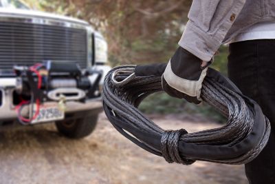 Image showing  85 ft. Dyneema Synthetic Winch Rope for 8,000-12,000 lb. Capacity Truck/SUV Winches, Gray