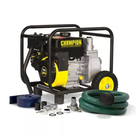 Champion Power Equipment 2 in Gasoline Semi-Waste Water Transfer Pump with Hose and Impeller Kit 158 GPM Transfer Pumps