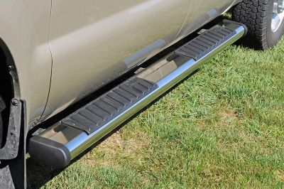 Image showing  6 in. x 78 in. Stainless Steel Nerf Bar Truck Steps