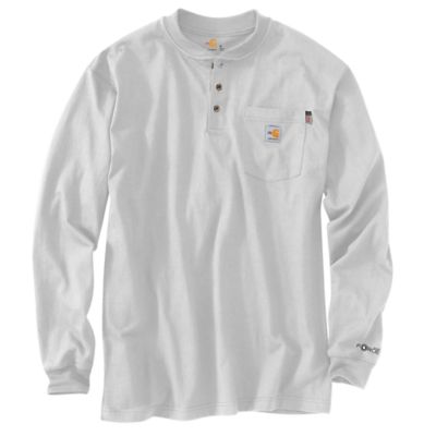 Carhartt Long-Sleeve Flame-Resistant Force Cotton Henley Shirt