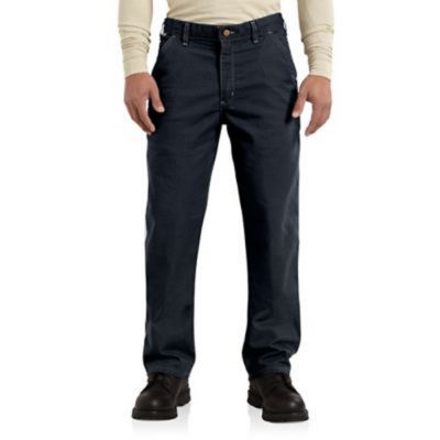 Carhartt Men's Flame-Resistant Classic Fit Mid-Rise Washed Duck Dungaree Work Pants