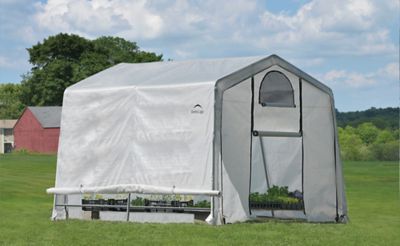 Image showing  10 L x 10 W ft. GrowIt Greenhouse-in-a-Box EasyFlow Greenhouse, Peak-Style