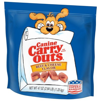 Canine Carry Outs Beef and Cheese Flavor Dog Chew Treats, 47 oz.