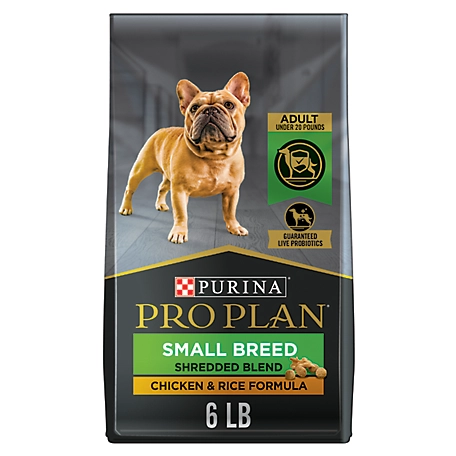 Purina Pro Plan Small Breed Dog Food With Probiotics for Dogs, Shredded Blend Chicken and Rice Formula
