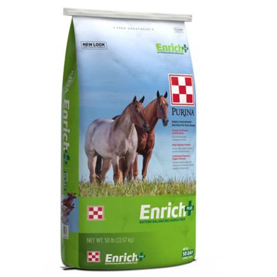 Purina Enrich Plus Ration Balancing Horse Feed, 50 lb. Bag