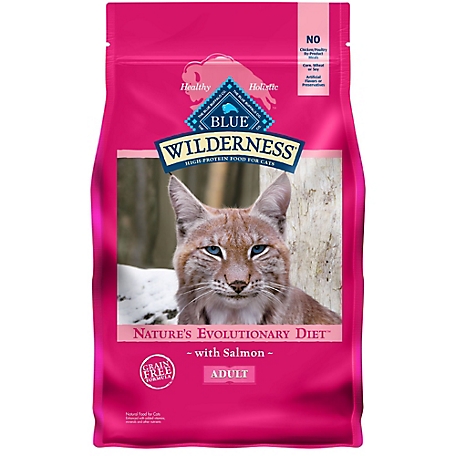 Blue Buffalo Wilderness Natural Adult Dry Cat Food, High-Protein Grain-Free Diet, Salmon, 5 lb. Bag